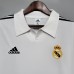 Real Madrid 01/02 Home White Long Sleeve Soccer Jersey